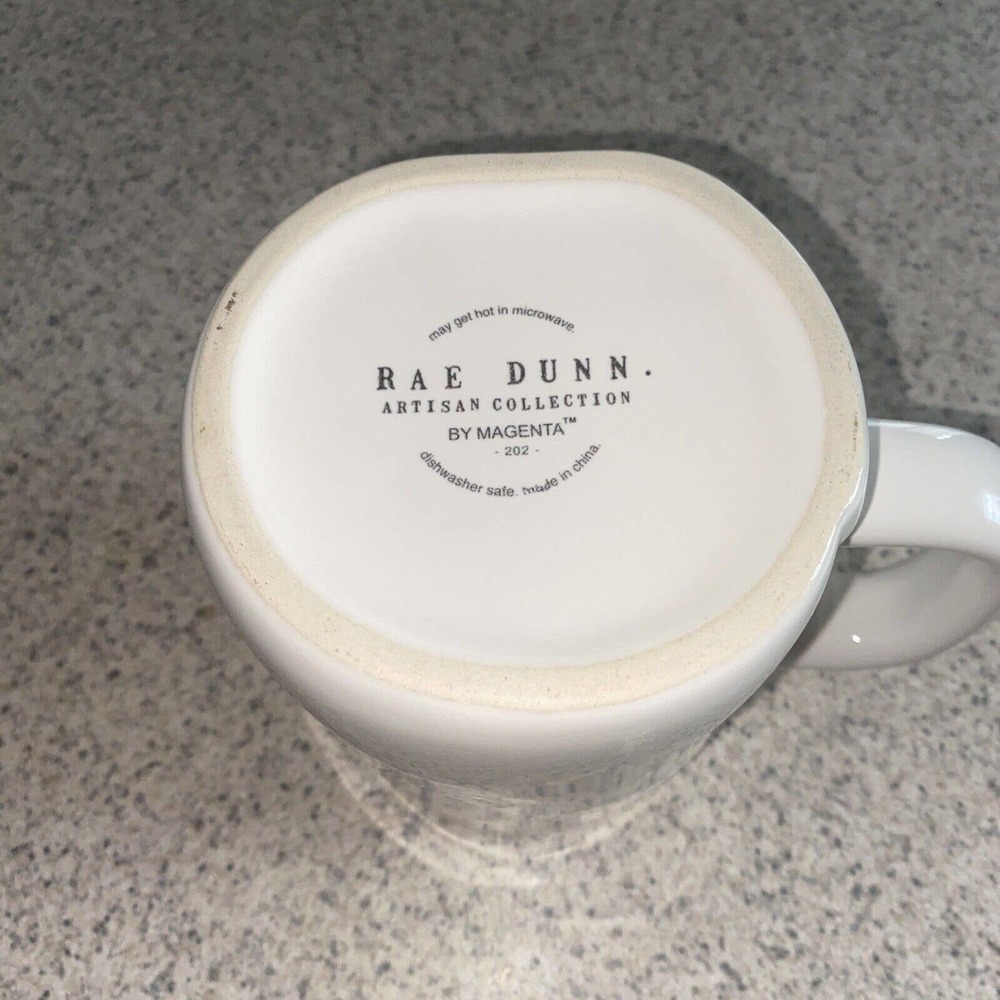 Rae Dunn CREATE DREAM ACHIEVE Inspirational Mug Coffee Tea Pink Interior - Picture 4 of 4